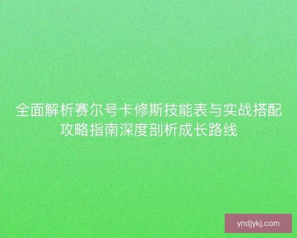 全面解析赛尔号卡修斯技能表与实战搭配攻略指南深度剖析成长路线