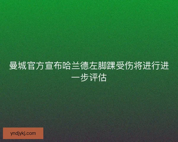 曼城官方宣布哈兰德左脚踝受伤将进行进一步评估 曼城官方宣布哈兰德左脚踝受伤将进行进一步评估