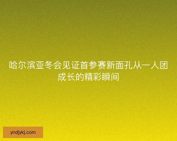 哈尔滨亚冬会见证首参赛新面孔从一人团成长的精彩瞬间 哈尔滨亚冬会见证首参赛新面孔从一人团成长的精彩瞬间